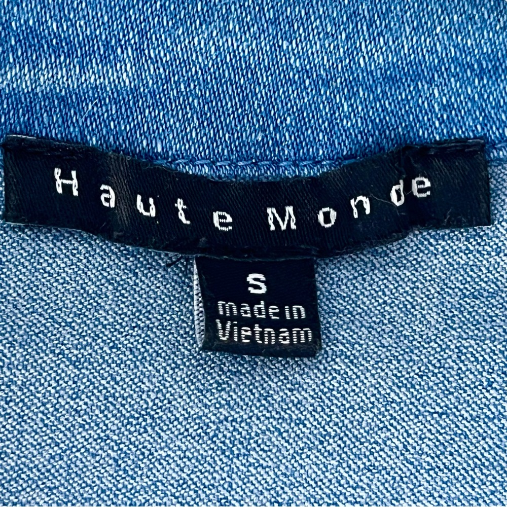 2 Haute Monde Blue Jumpsuits with Tie Waist and Tapered Legs - Picture 9 of 13